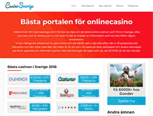 Tablet Screenshot of casinosverige.com